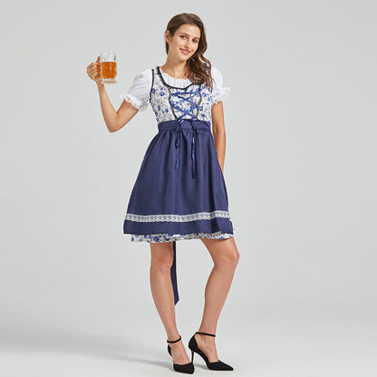 Dame Folkelig kjole Dirndl i ølhavestil – Perfekt til Oktoberfest & folkefester