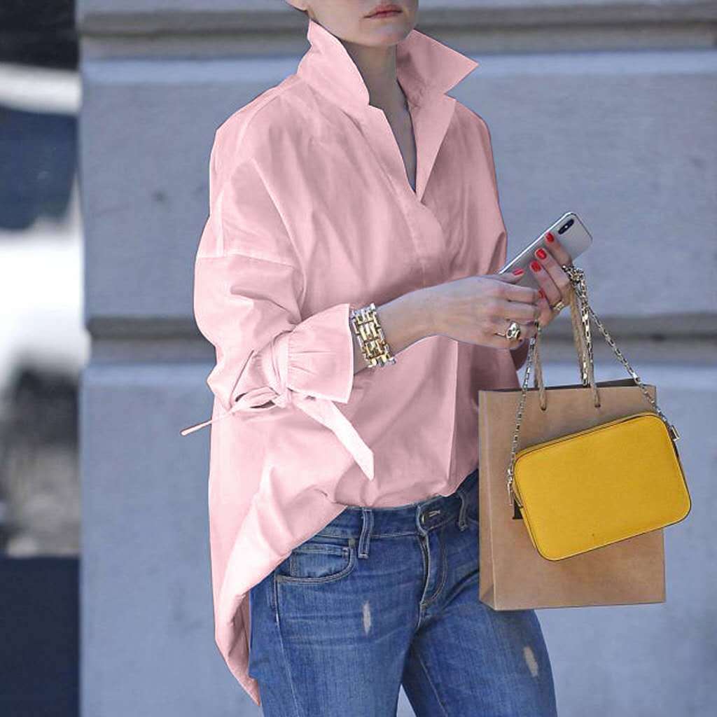 Dame oversized klassisk skjorte – Afslappet business- og fritidslook