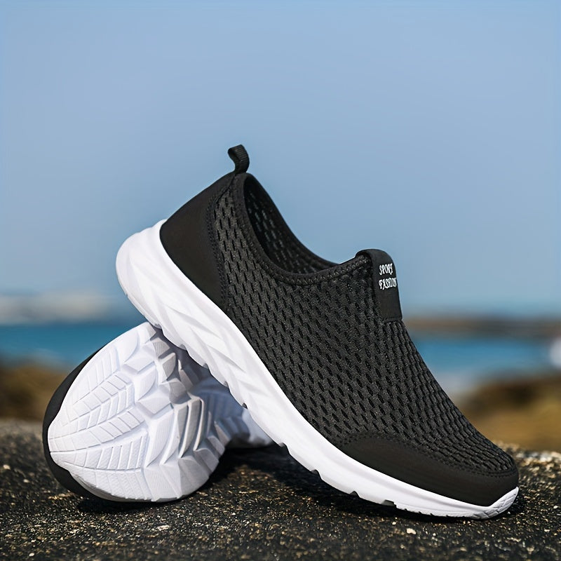 Damskie sneakersy slip-on z siateczki na co dzień i do sportu – wygodne buty rekreacyjne