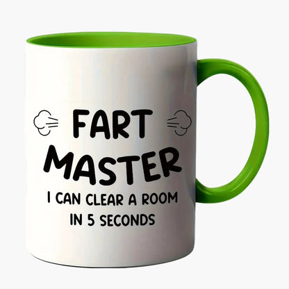 Lustige Herren Kaffeetasse – Fart Master Spruch – Geschenk für Männer mit Humor