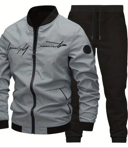 Veste bomber décontractée homme avec broderie – Look moderne et casual pour le quotidien et les voyages