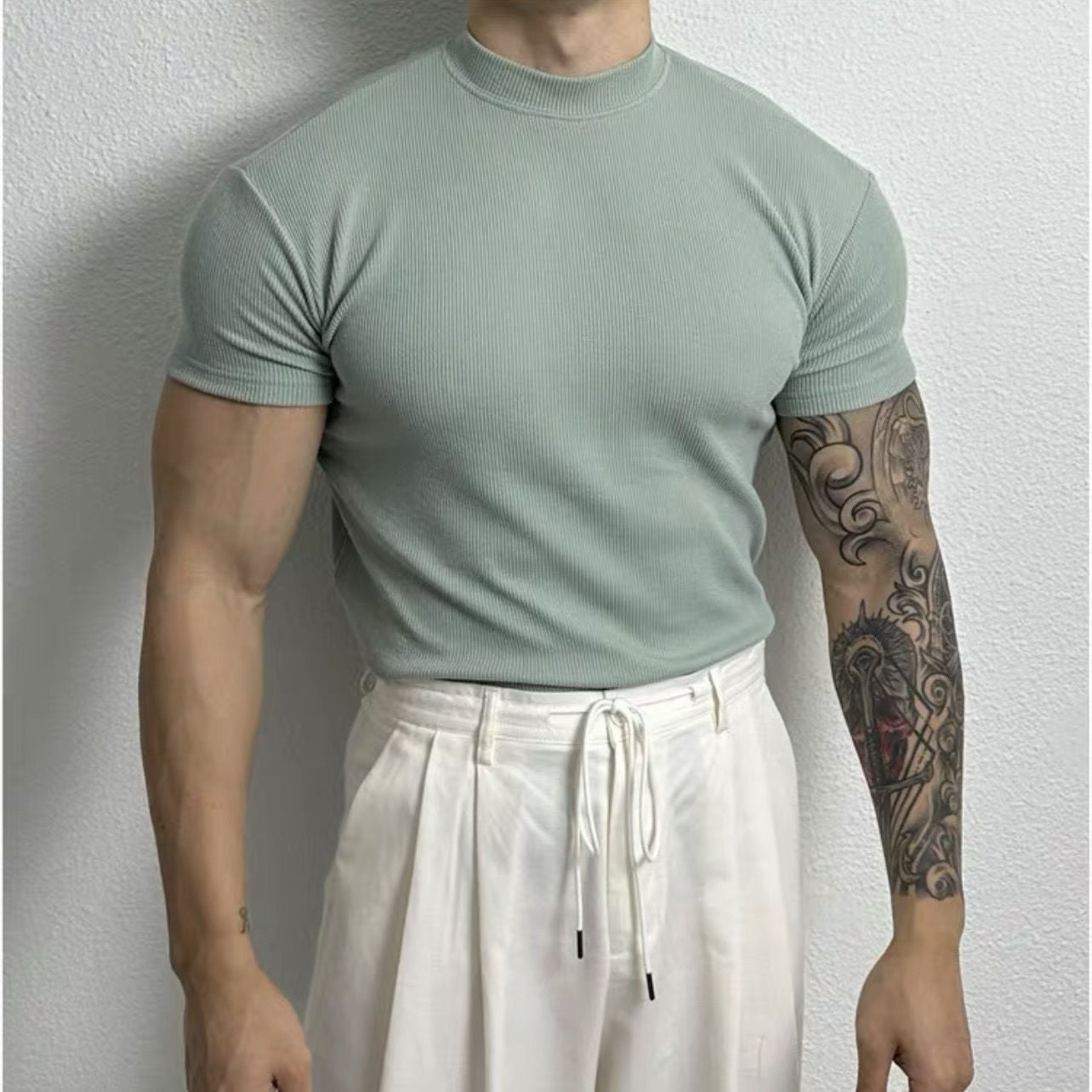 Andrew – Amerikansk T-shirt med halvkrave