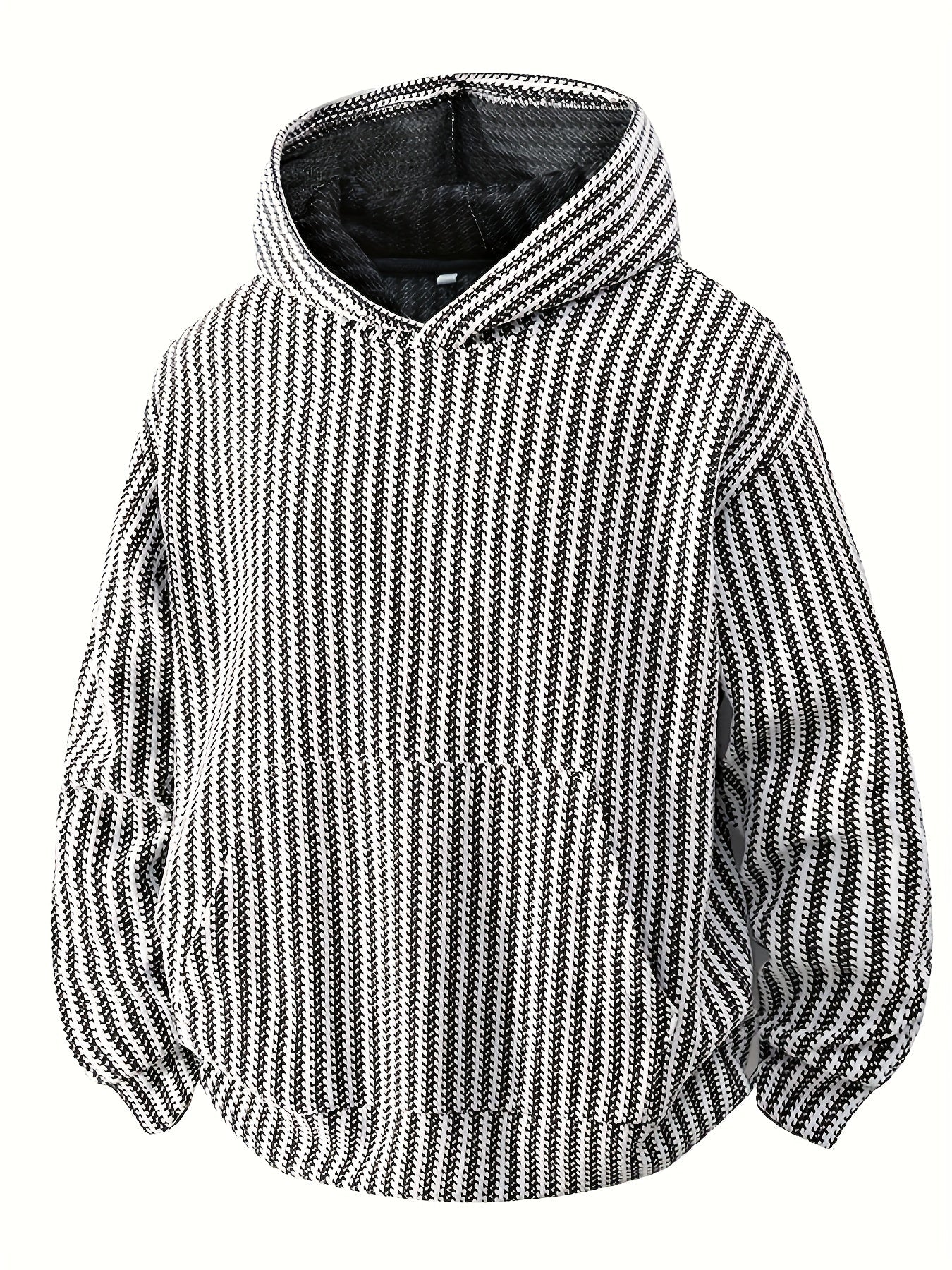 Sudadera con capucha y bolsillo canguro – Diseño acanalado, corte holgado