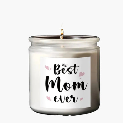 Autocollant décoratif pour bougies style cadeau – Meilleure Maman – Pour femmes, fête des mères et occasions spéciales