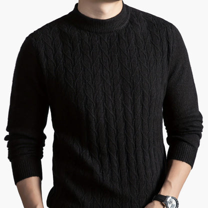 Męski sweter dzianinowy nowoczesny regular fit na jesień i zimę – Stylowy towarzysz na co dzień