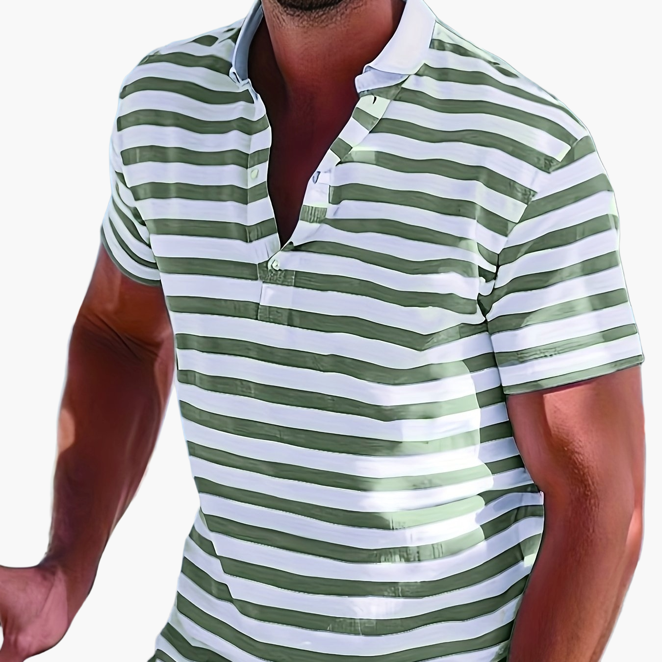 Herren Polo-Shirt mit Streifen – Maritimer Stil, Freizeit & Sommermode