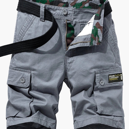 Herren Cargo-Shorts im Casual-Design mit Gürtel und Taschen – Ideal für Freizeit und Outdoor