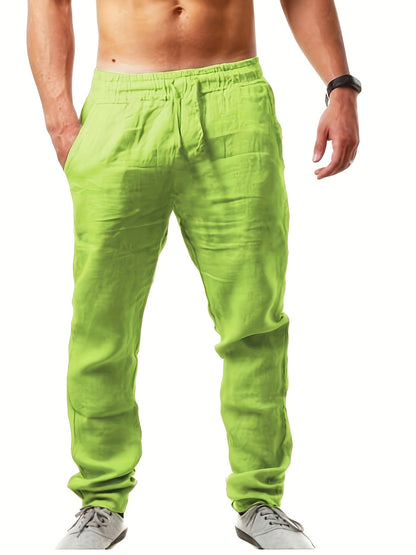 Pantalón casual para hombre con pierna recta – Pantalón de verano para uso diario y deporte