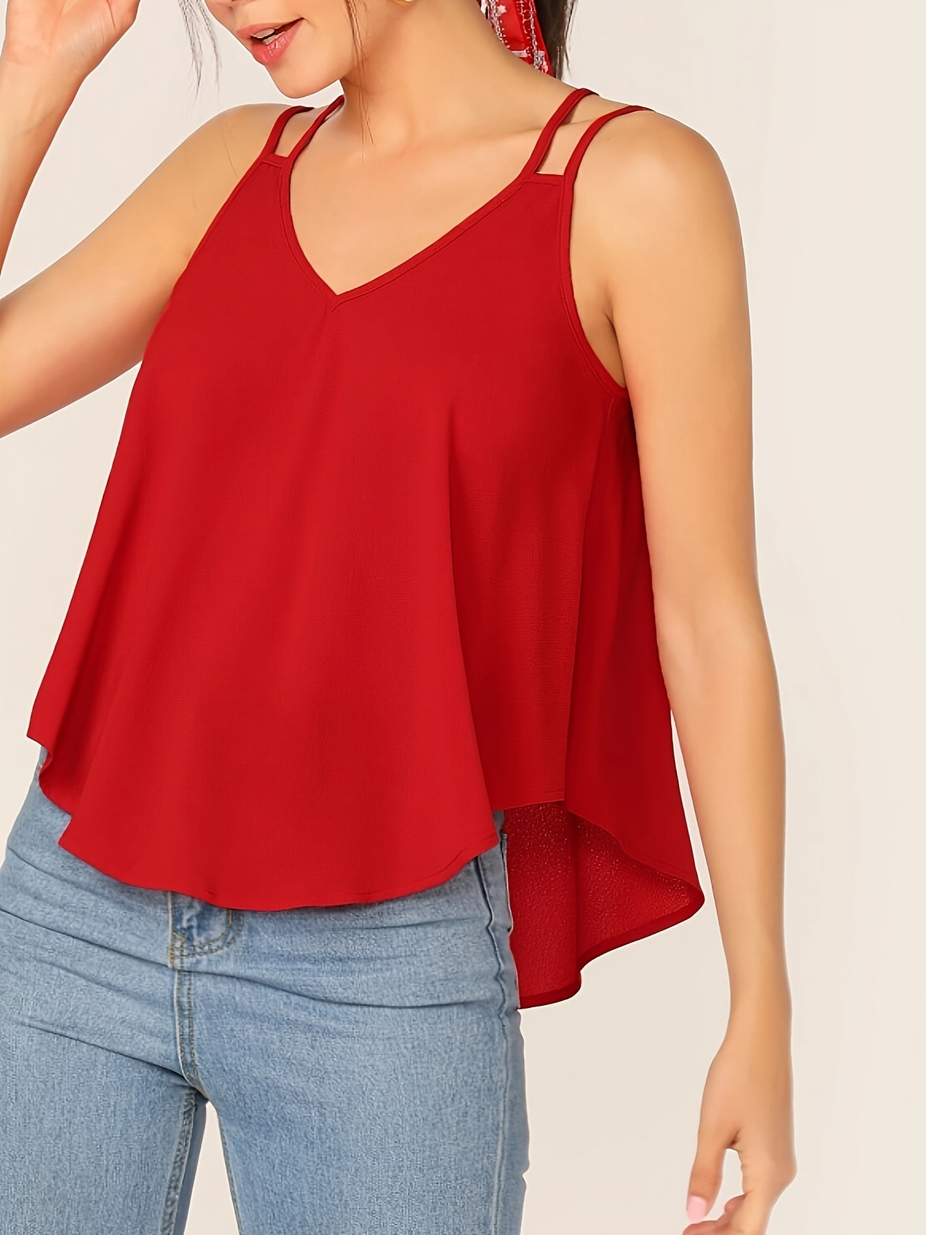 Top de verano para mujer con tirantes dobles y corte holgado – Camisola de moda para tiempo libre