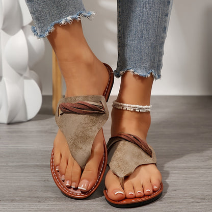 Dame tåadskillere sandaler i boho-stil til sommeren – moderigtige fritidssko med flettet design