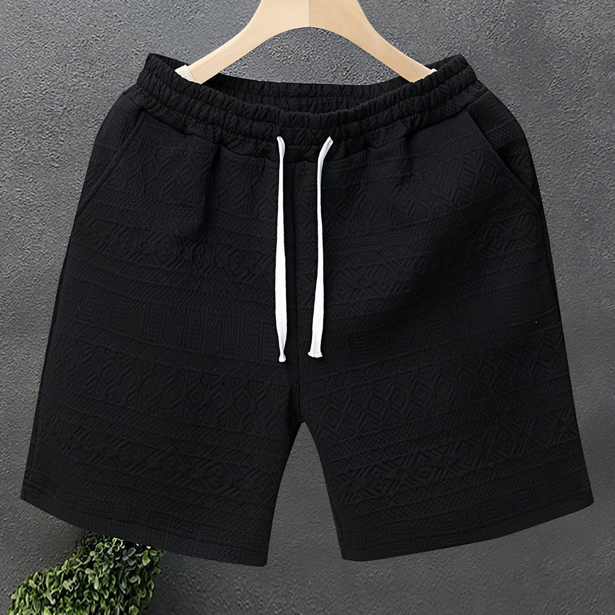 Herren Freizeitshorts mit Strukturmuster – Modernes Design für Alltag & Sport