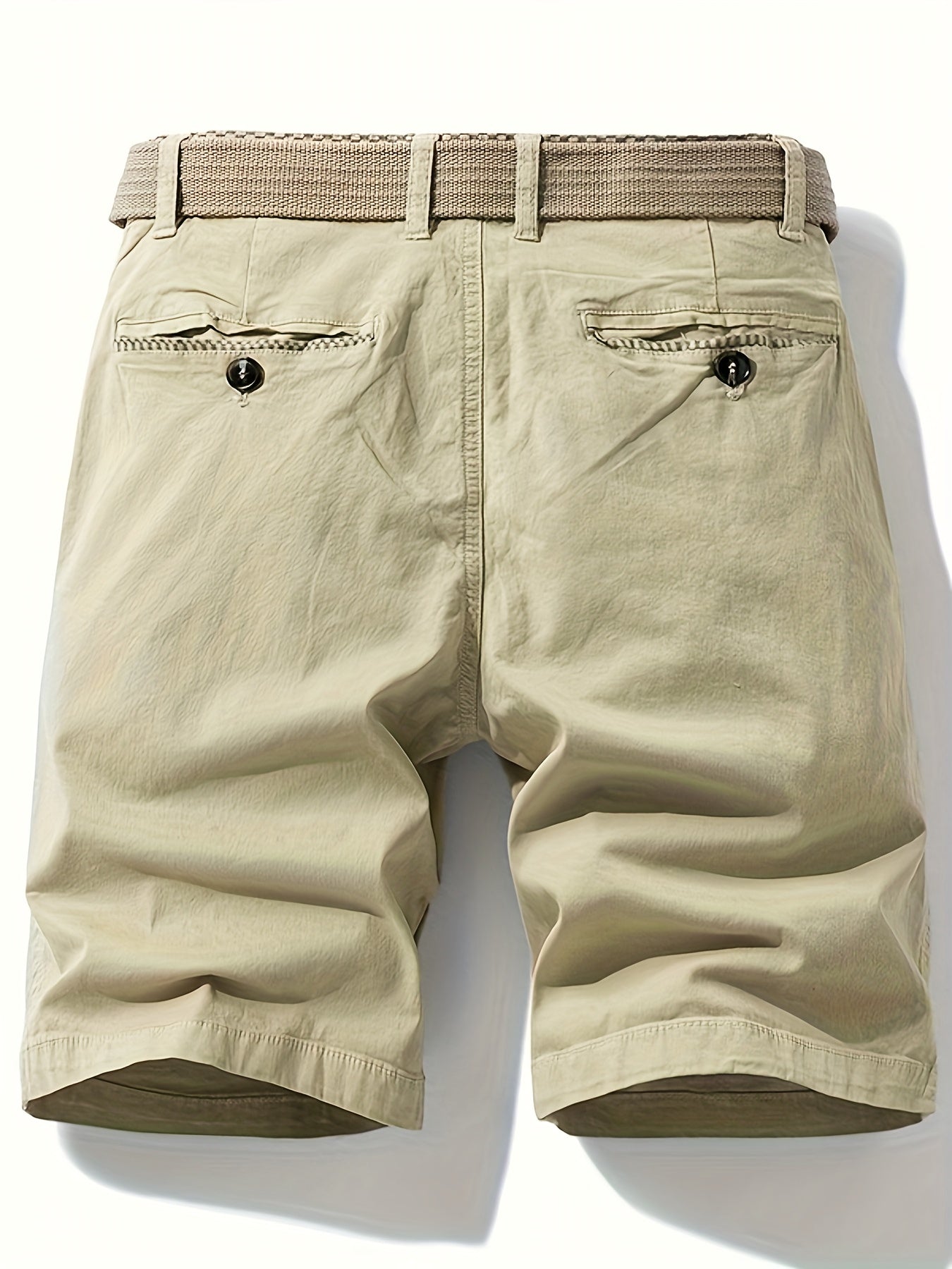 Herr Casual Shorts med bälte – sommarbermuda för fritid och semester