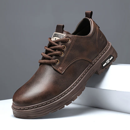 Herren Schnürschuh Casual mit Profilsohle Schwarz