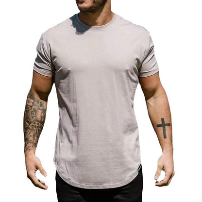 Walter – Slim fit sport T-shirt med rundad fåll