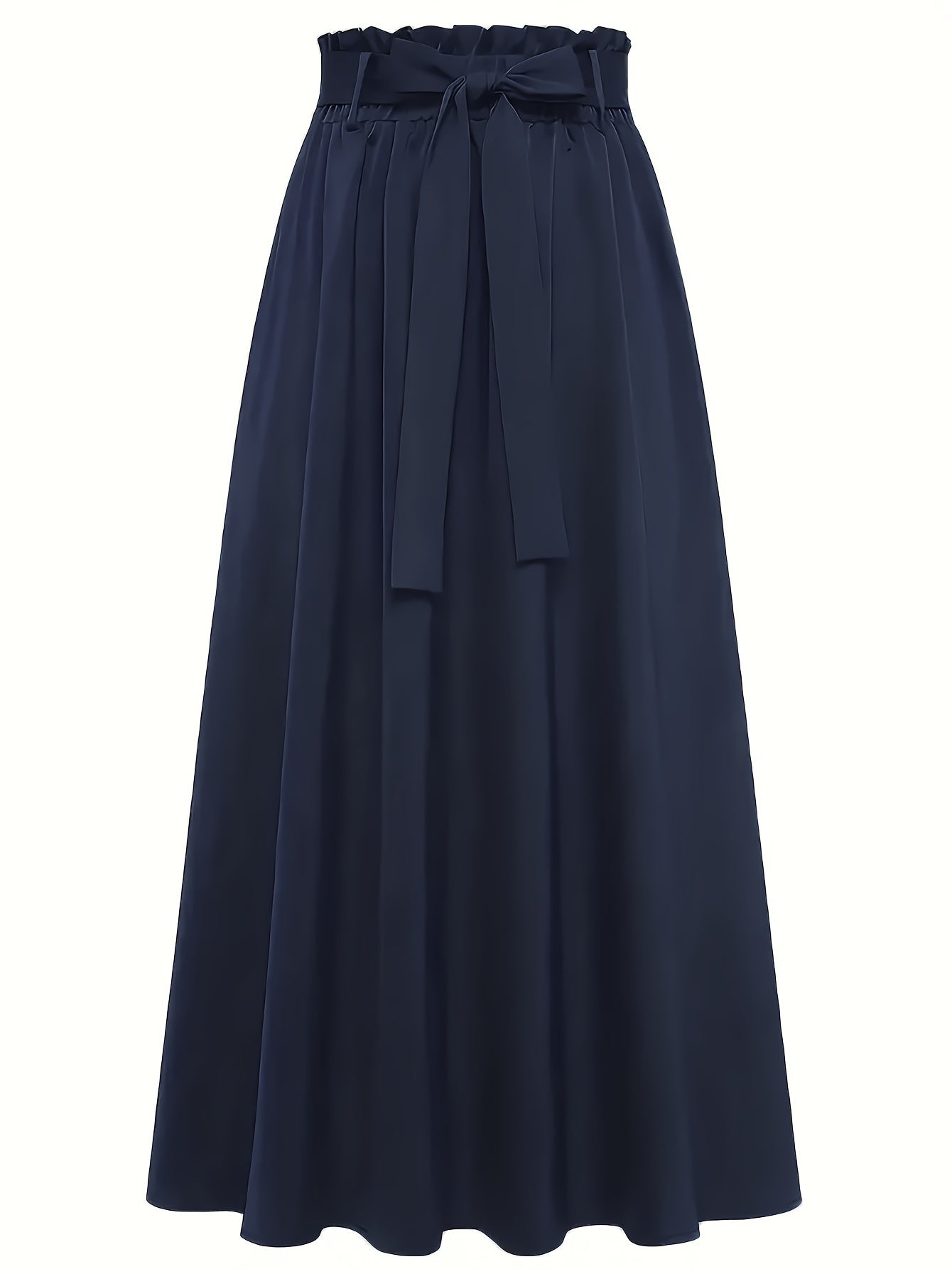Damen Maxirock mit Paperbag-Bund und Schleife – Eleganter Freizeitrock für Frühling und Sommer