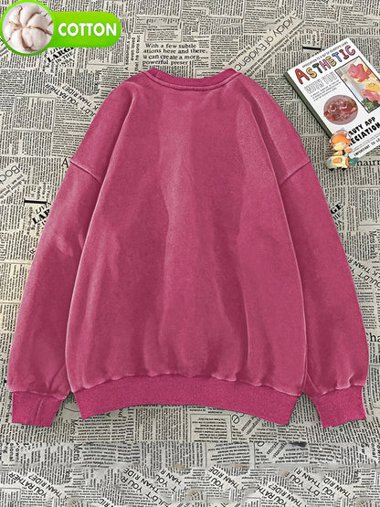 Felpa unisex con stampa di gatti e sushi, pullover girocollo dall’aspetto vintage