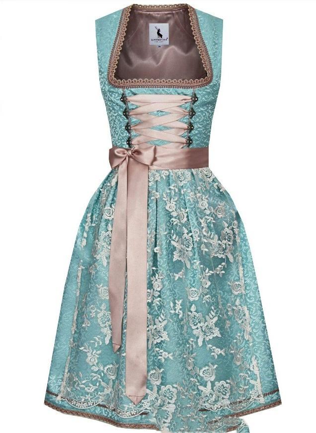 Dame Folkelig kjole Dirndl i retro-stil – Oktoberfest outfit til folkefester og særlige lejligheder