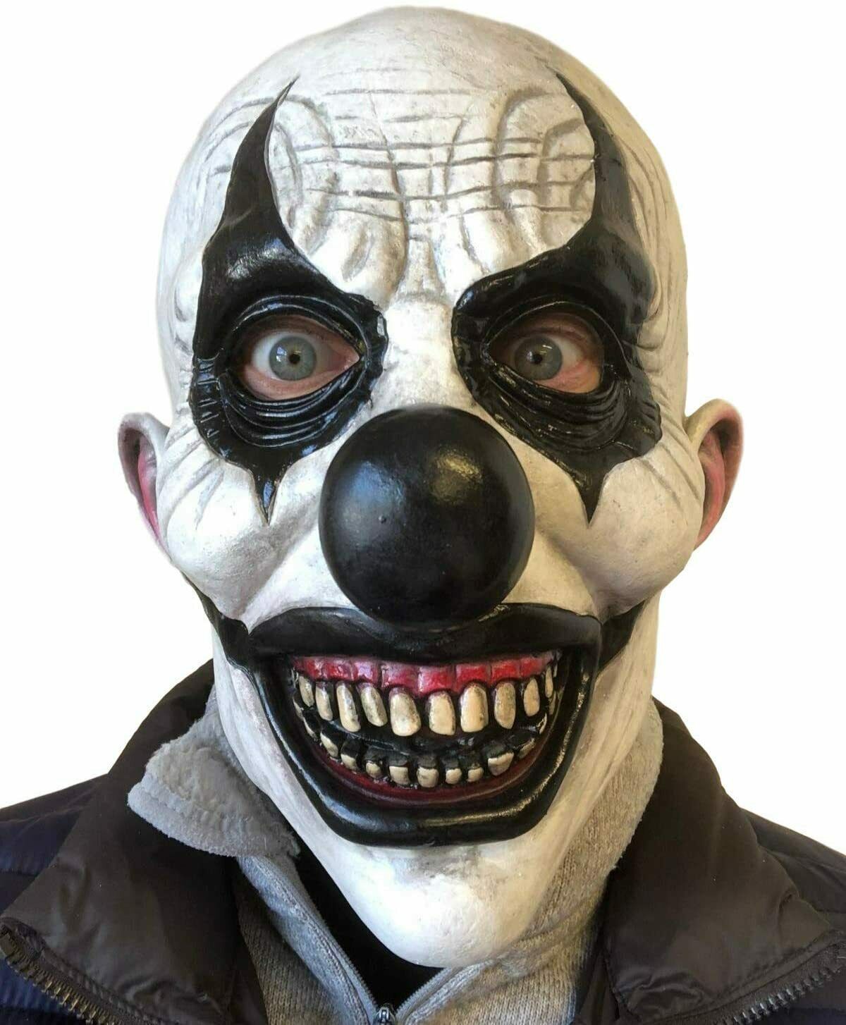 Maschera clown spaventosa di Halloween per adulti – Travestimento perfetto per feste in costume e decorazioni horror