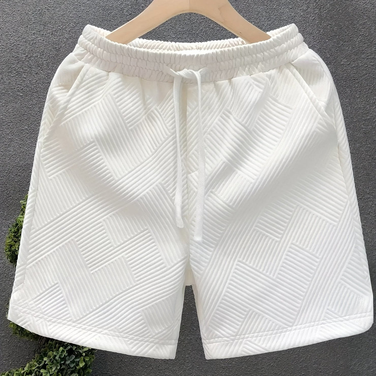 Herren Freizeitshorts mit Strukturmuster – Modernes Design für Alltag & Sport