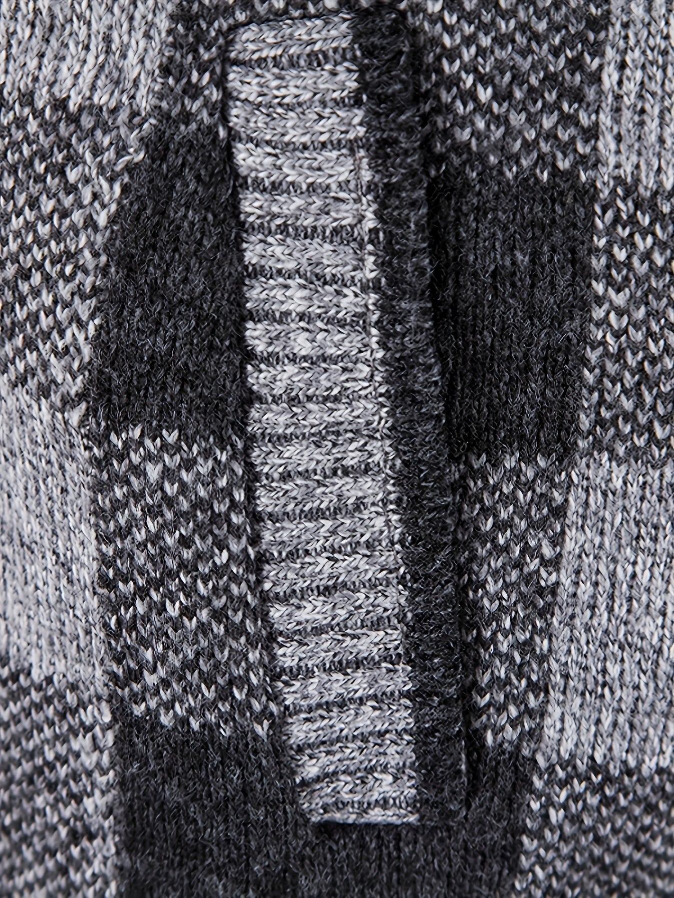 Herren Kapuzenstrickjacke kariert gefüttert Reißverschluss