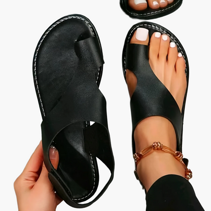 Dame sommersko elegante tåsplitter sandaler med rem – Komfortable fritidssko for hverdag og ferie