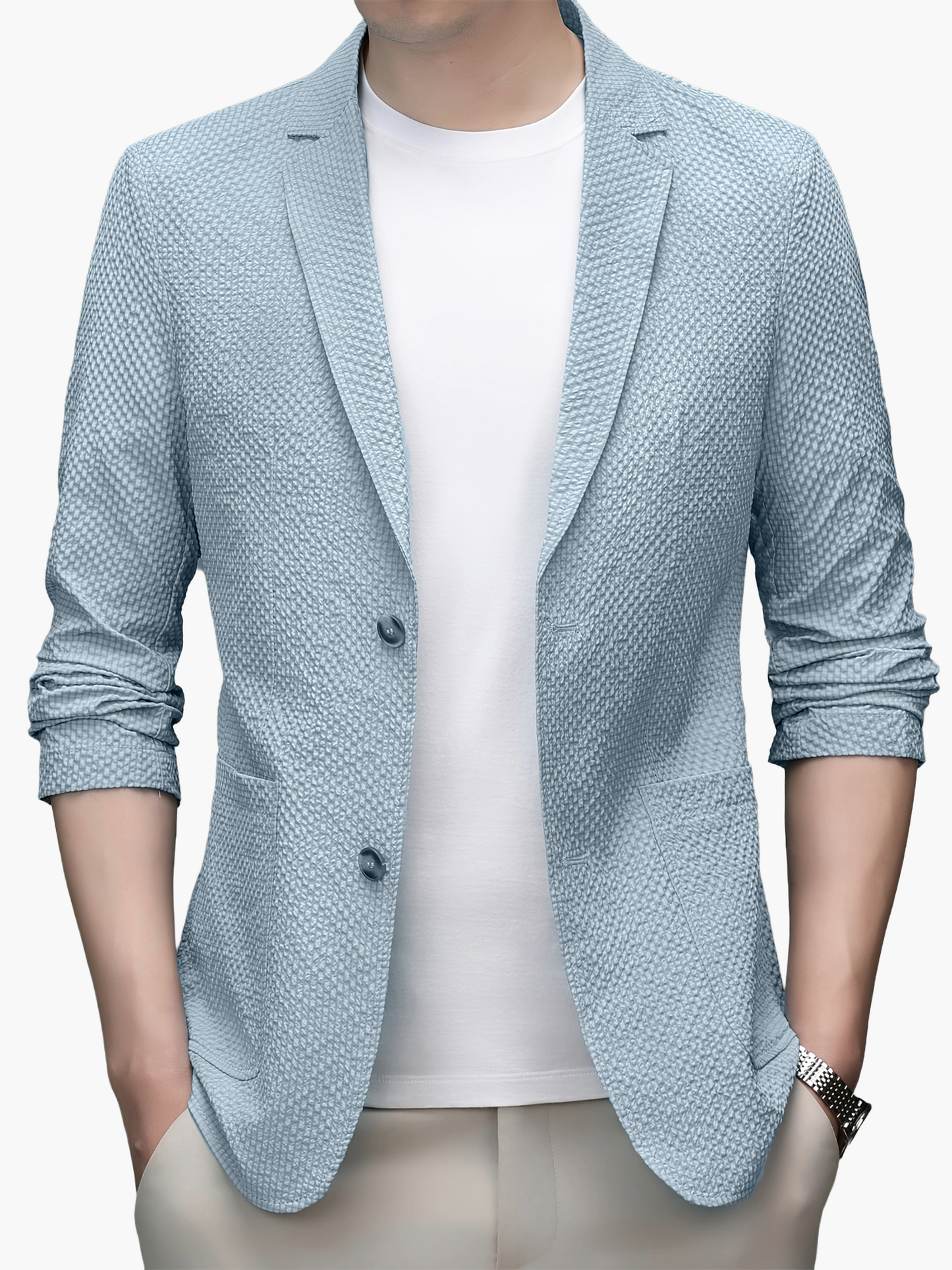 Herren lätt casual blazer – modern sommarjacka med struktur för jobb och fritid