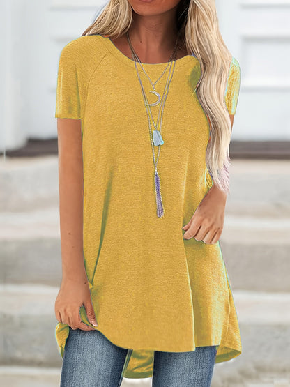 Tunica donna manica corta taglio ampio moda casual