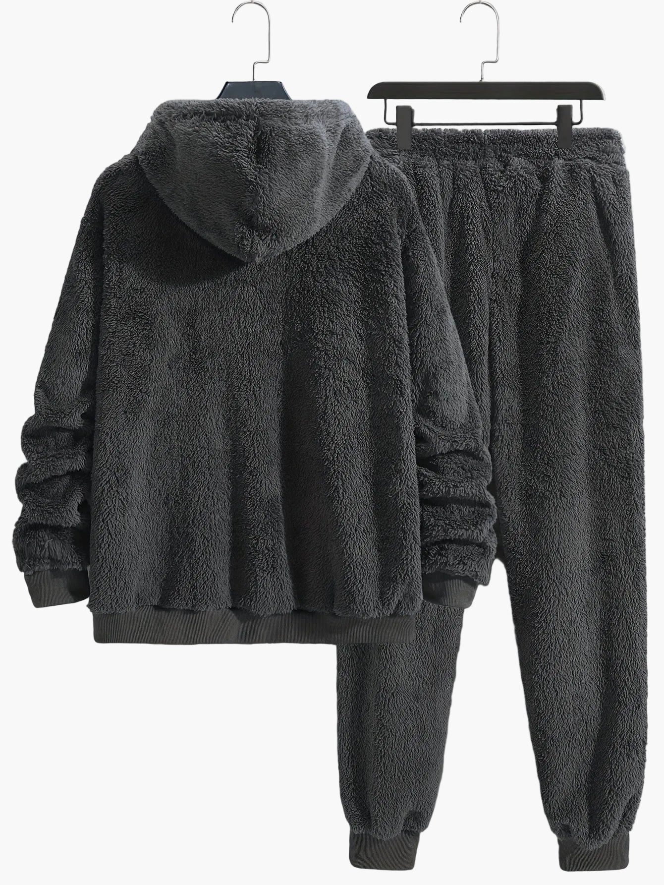 Herre fleece hoodie joggingdragt todelt – hyggeligt fritidstøj til sport & loungewear