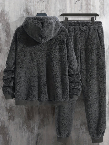 Unisex-sæt med blød hættetrøje og joggingbukser – blødt loungewear-outfit