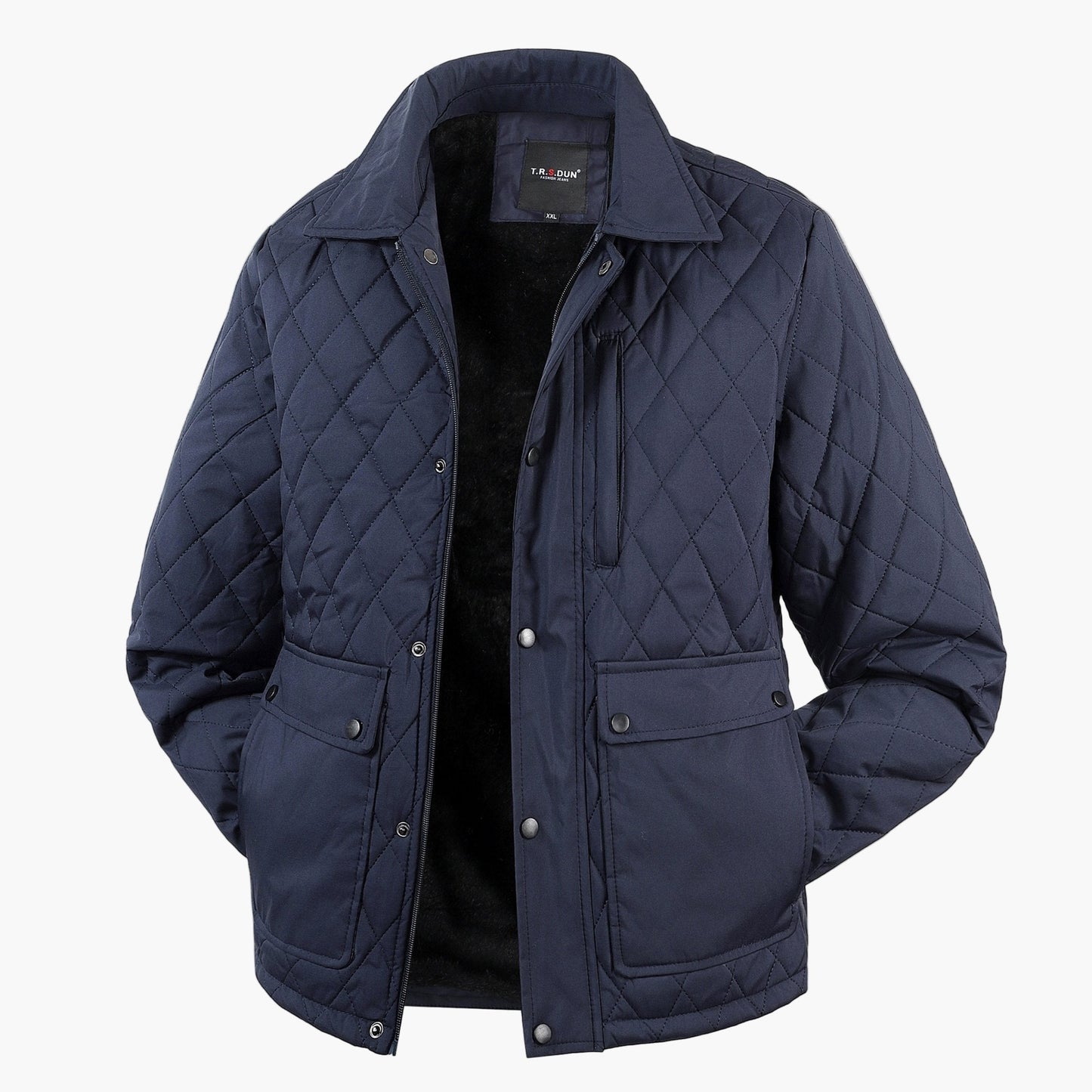 Herren Steppjacke mit Rauten-Design für Freizeit und Alltag