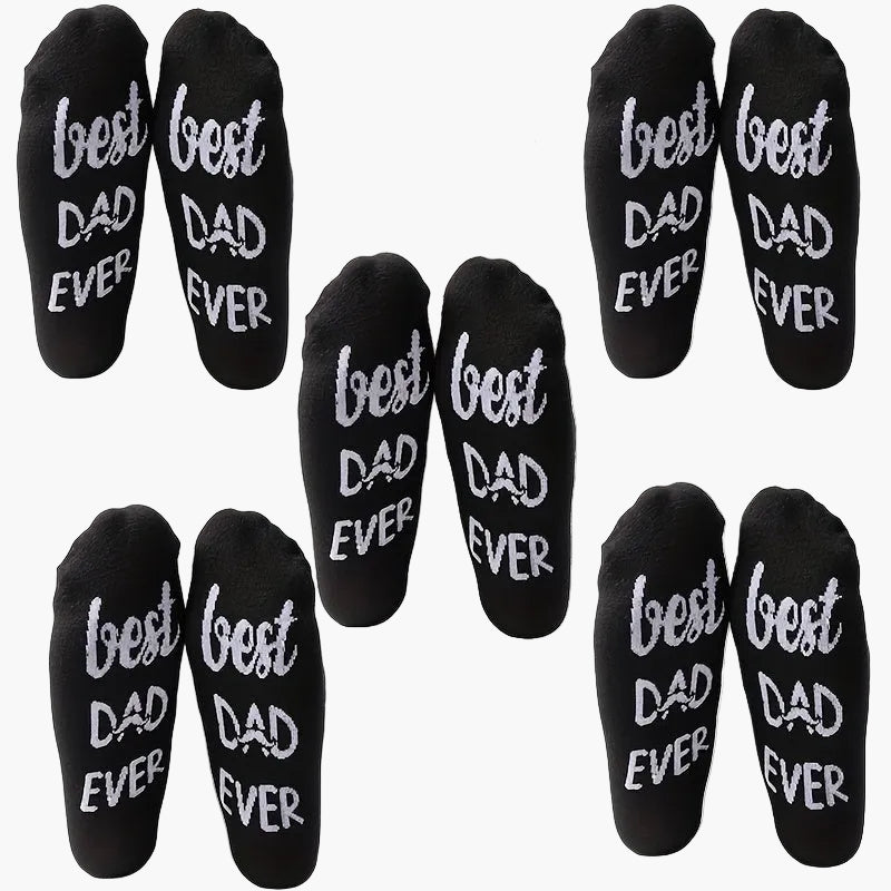 Herren Geschenk-Socken mit Aufschrift Best Dad Ever – Lustige Alltags-Socken für Väter