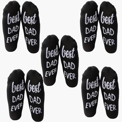 Herren Geschenk-Socken mit Aufschrift Best Dad Ever – Lustige Alltags-Socken für Väter
