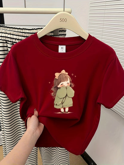 Dam-pyjamaset kortärmad t-shirt och rutiga byxor – bekväm sovdräkt i casualstil