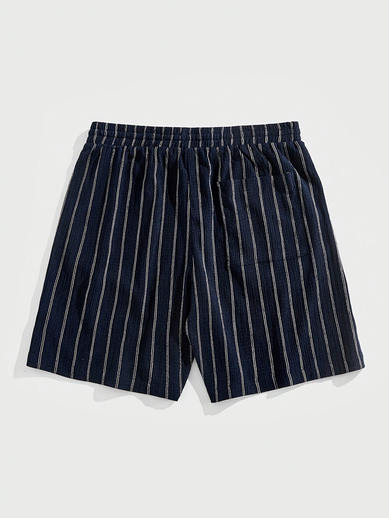 Shorts décontractés pour homme avec motif à rayures et cordon de serrage – Parfaits pour les loisirs et le sport