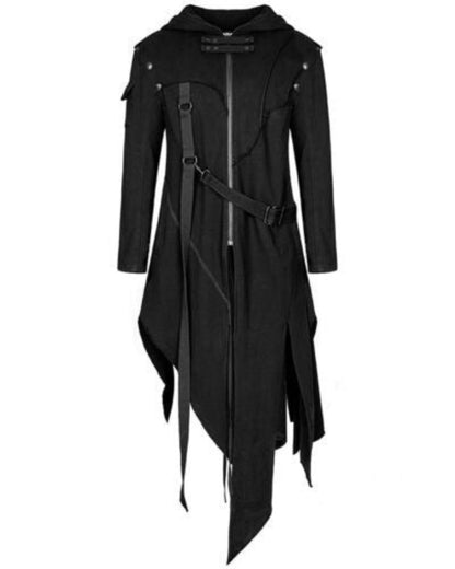 Mantello Halloween Uomo – Giacca con Cappuccio Vintage Gotica per Costume & Festa