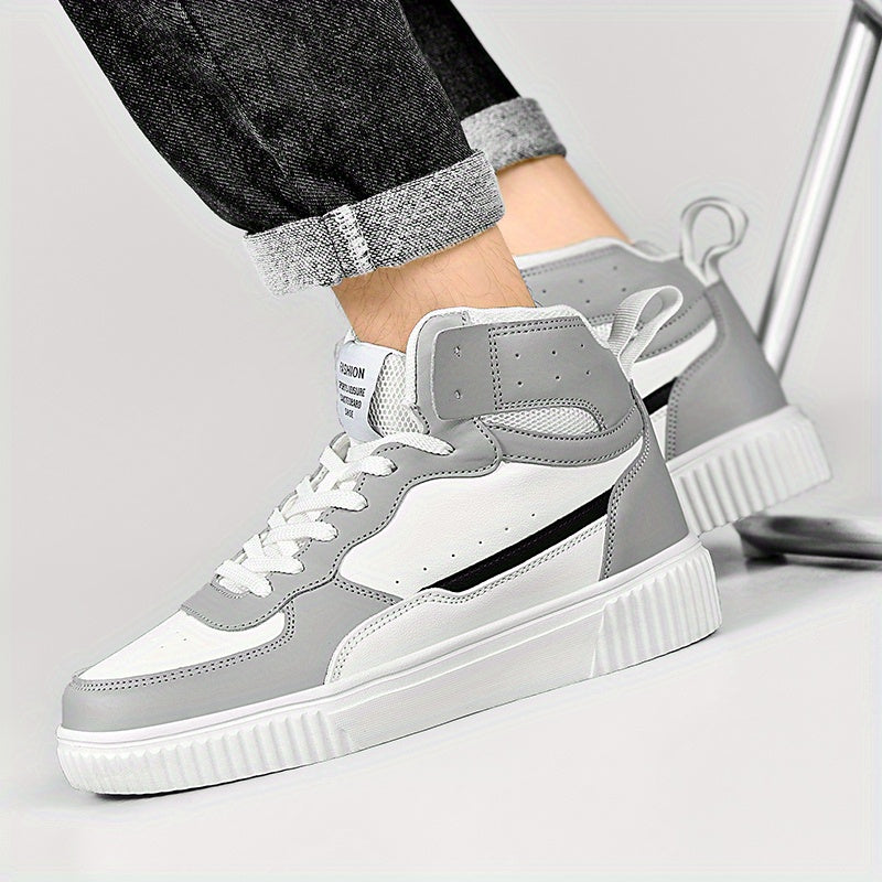 Herren High-Top Sneaker Sportlich Freizeit Schuhe für Alltag und Outdoor