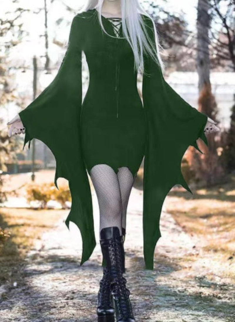 Dame Halloween Kostume Kjole – Gotisk Heks Vampyr Stil til Fest & Cosplay