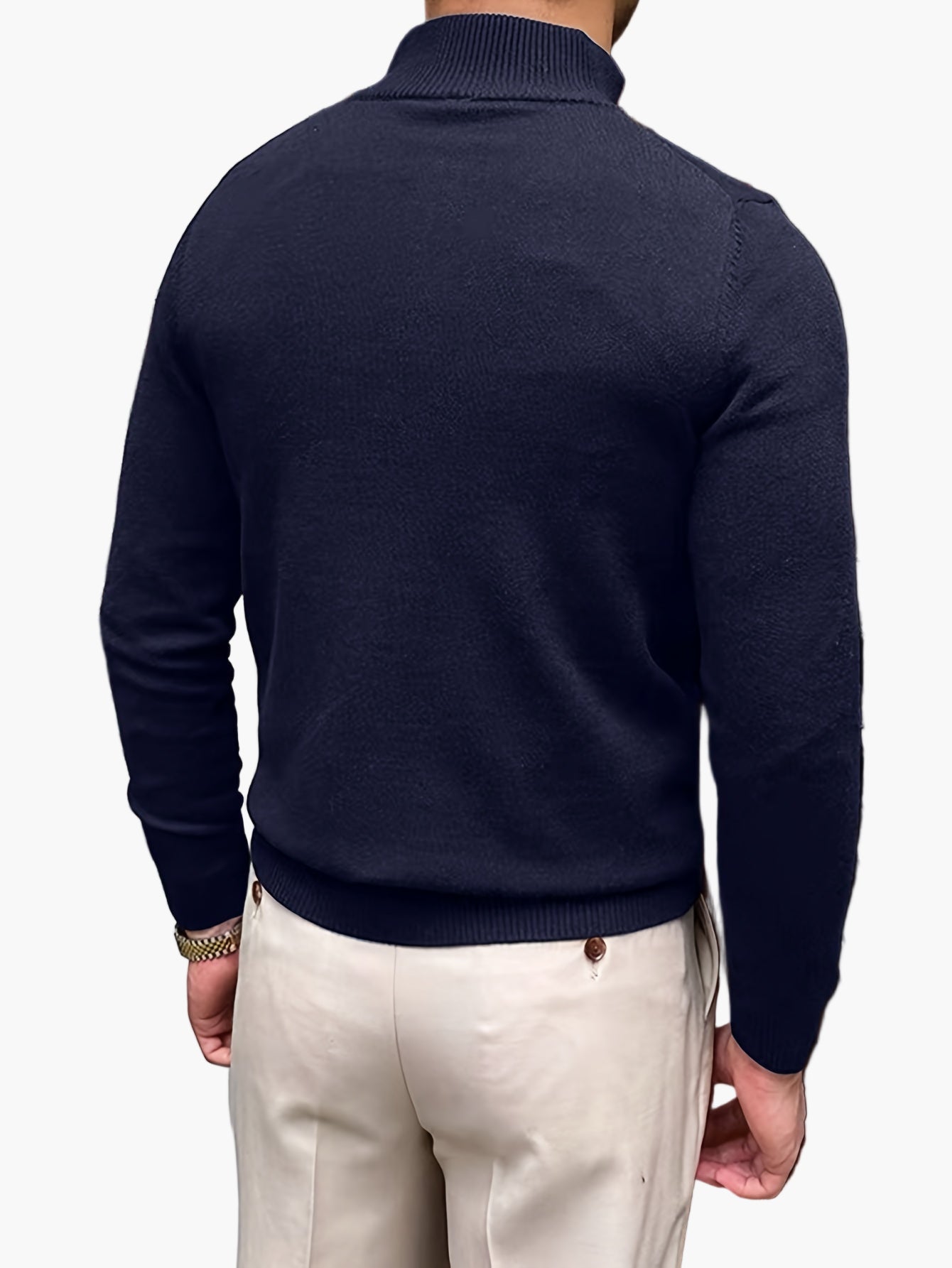 Herren Premium Pullover mit Viertelreißverschluss – Eleganter Business Casual Look