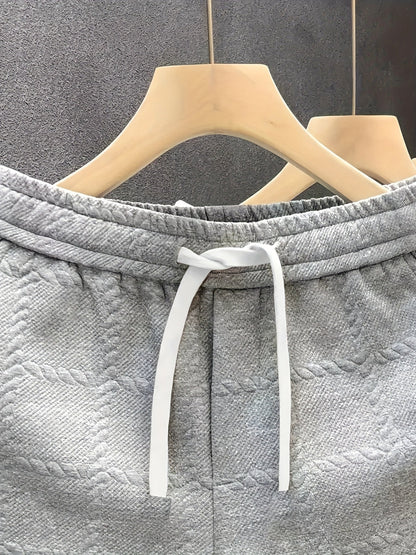 Shorts de loisirs pour hommes avec embossage et design moderne – Décontracté & Sportif