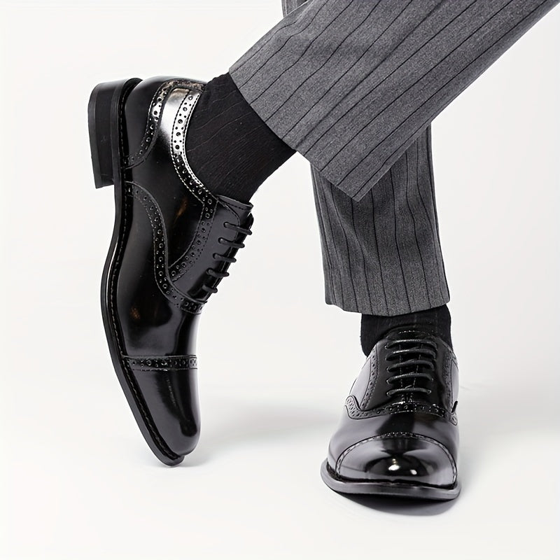 Herren Business Oxford-skor – Eleganta snörskor för kontor och vardag