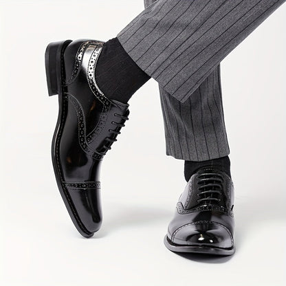 Herren Business Oxford-skor – Eleganta snörskor för kontor och vardag
