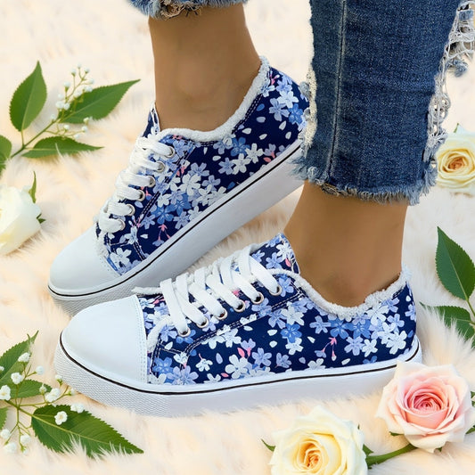 Zapatillas de mujer con estampado floral para ocio y uso diario