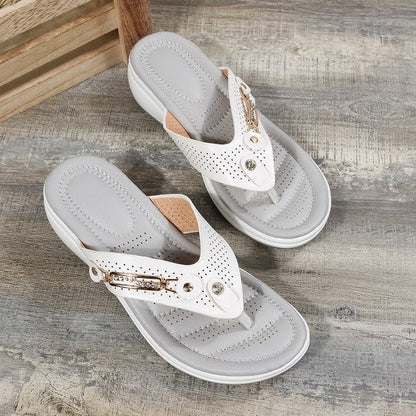 Adele – Kilehæl platform flip-flops med tåadskiller