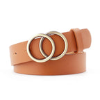 Damesriem van PU-leer met O-ringgesp