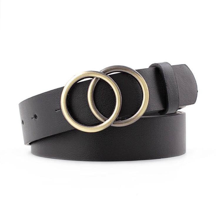 Damesriem van PU-leer met O-ringgesp