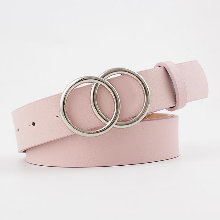 Damesriem van PU-leer met O-ringgesp