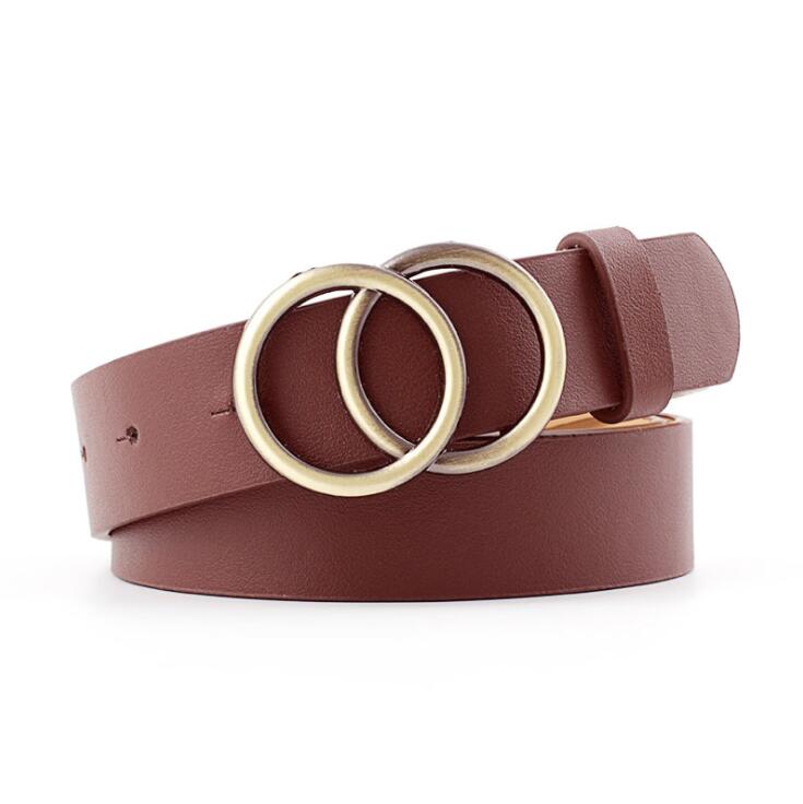Damesriem van PU-leer met O-ringgesp