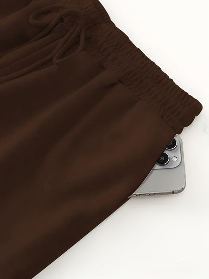 Unisex Weite Freizeithose mit Mondphasen-Muster, Elastischer Bund