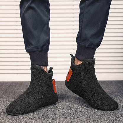 Kuschelige Hausschuhe Booties für Herren – Weiche Haussocken mit Plüschfutter in verschiedenen Farben