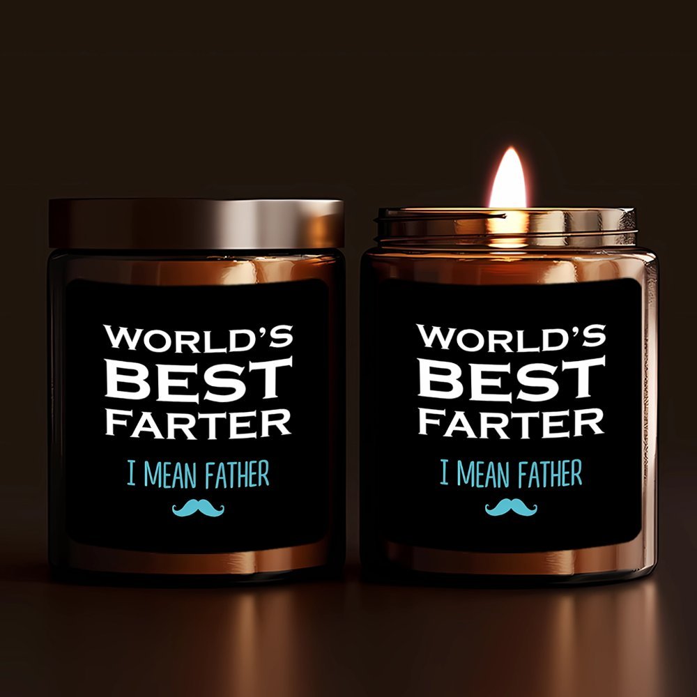 Bougie parfumée pour homme avec phrase amusante – Cadeau pour pères, décoration humoristique, idée pour la fête des pères